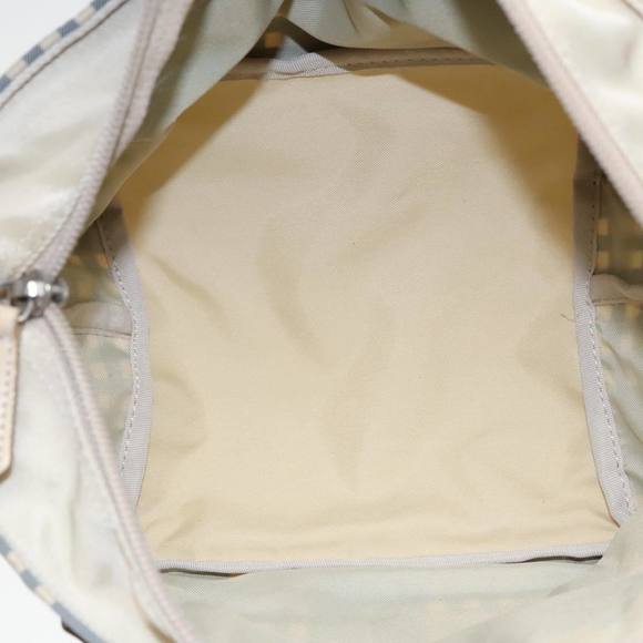 BURBERRY Nova Check Black label Hand Bag Nylon Blue Auth mr478 - Picture 11 of 16